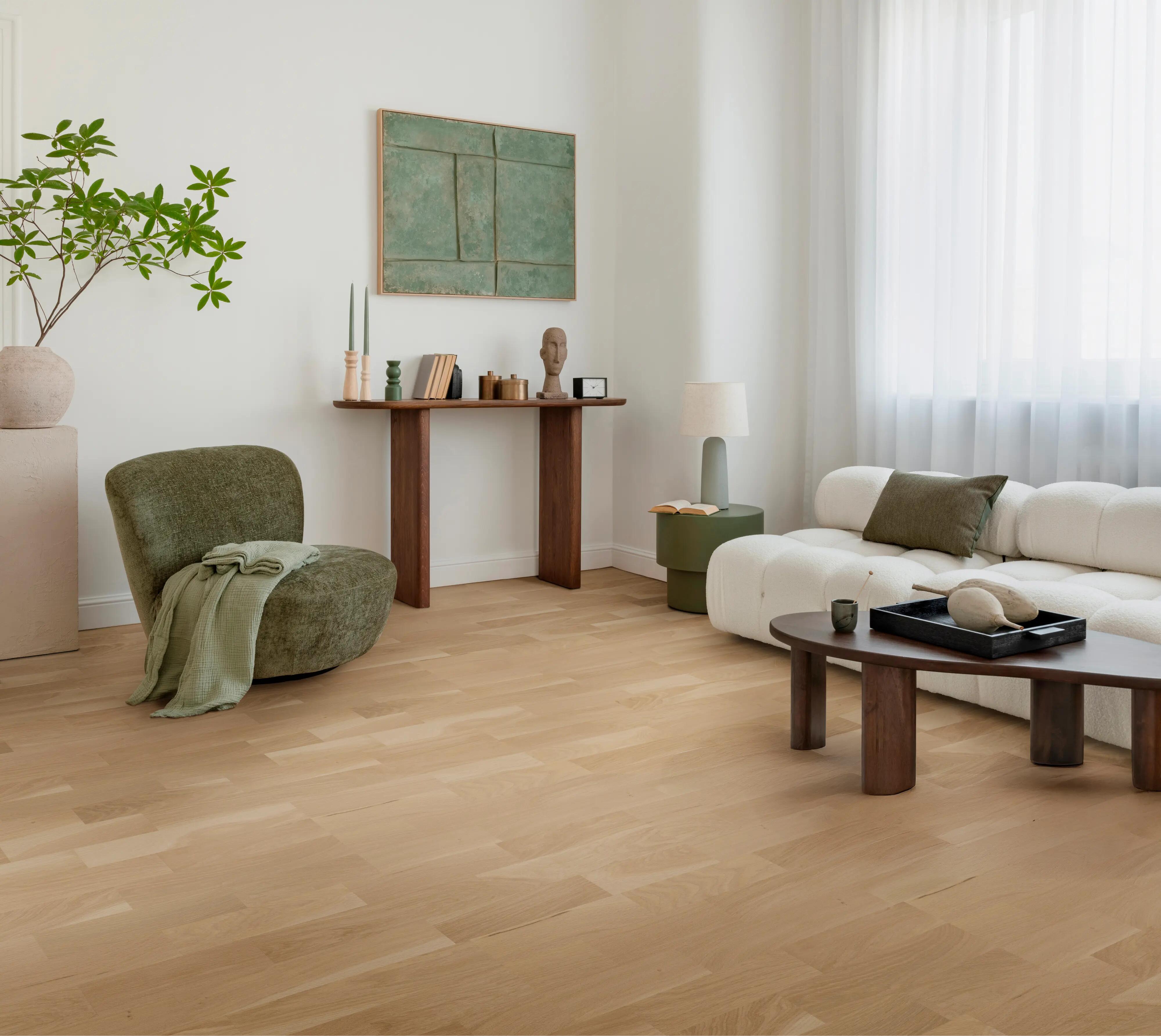 BerryAlloc Ambre Authentique middelbruin parket in woonkamer