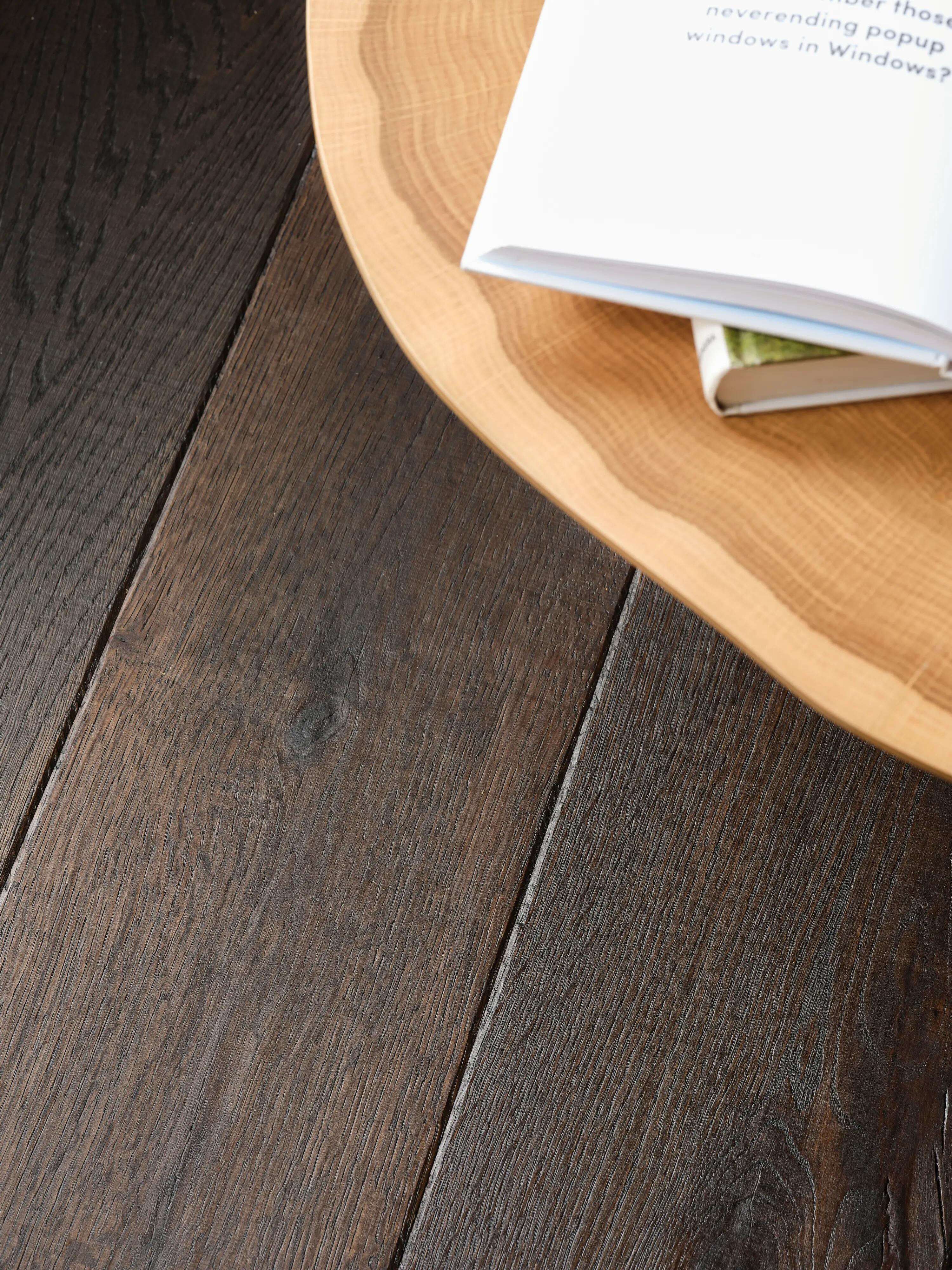 BerryAlloc Galanga extra dark grey parquet flooring in living room