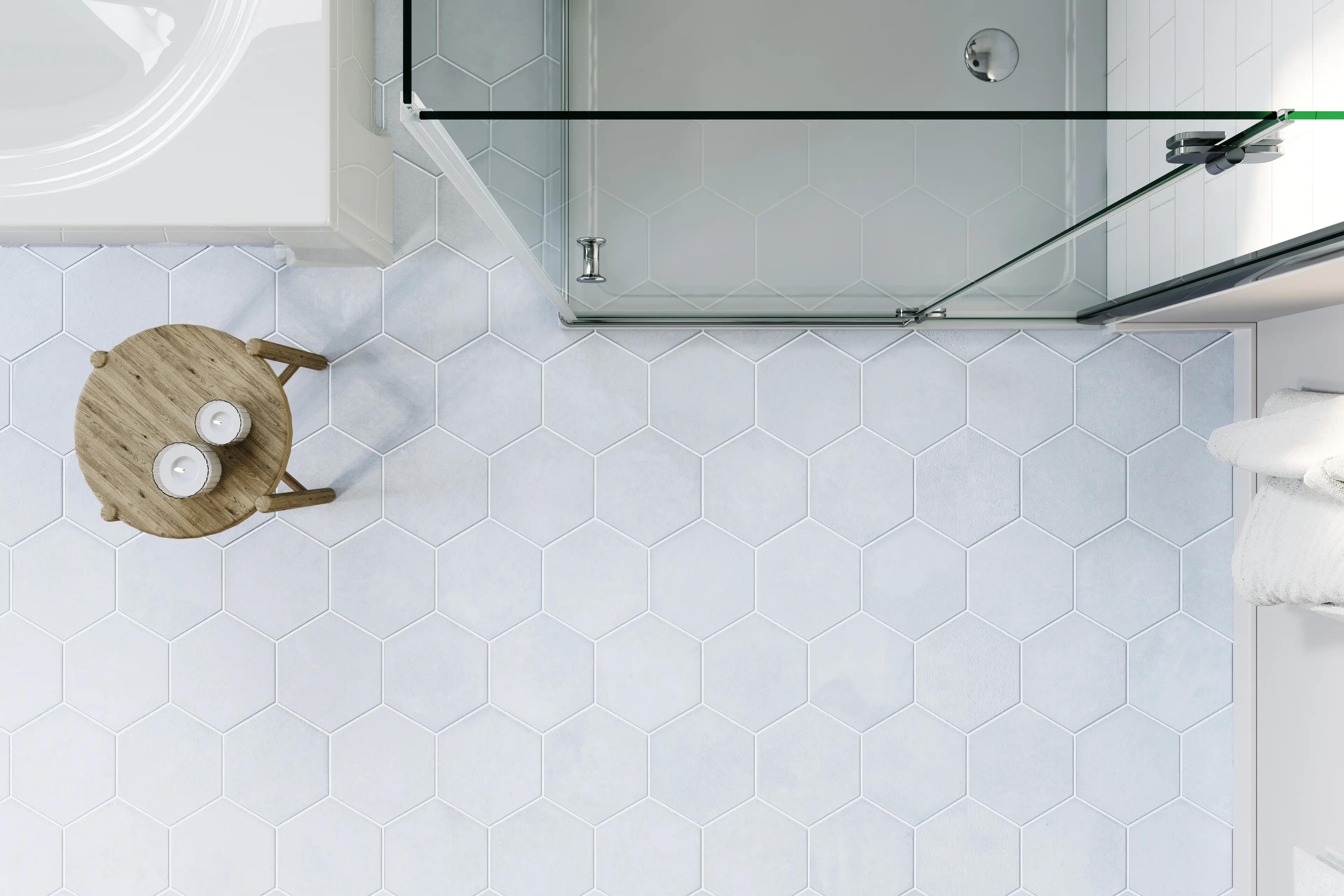 A bathroom with Beauflor US luxury vinyl roll flooring