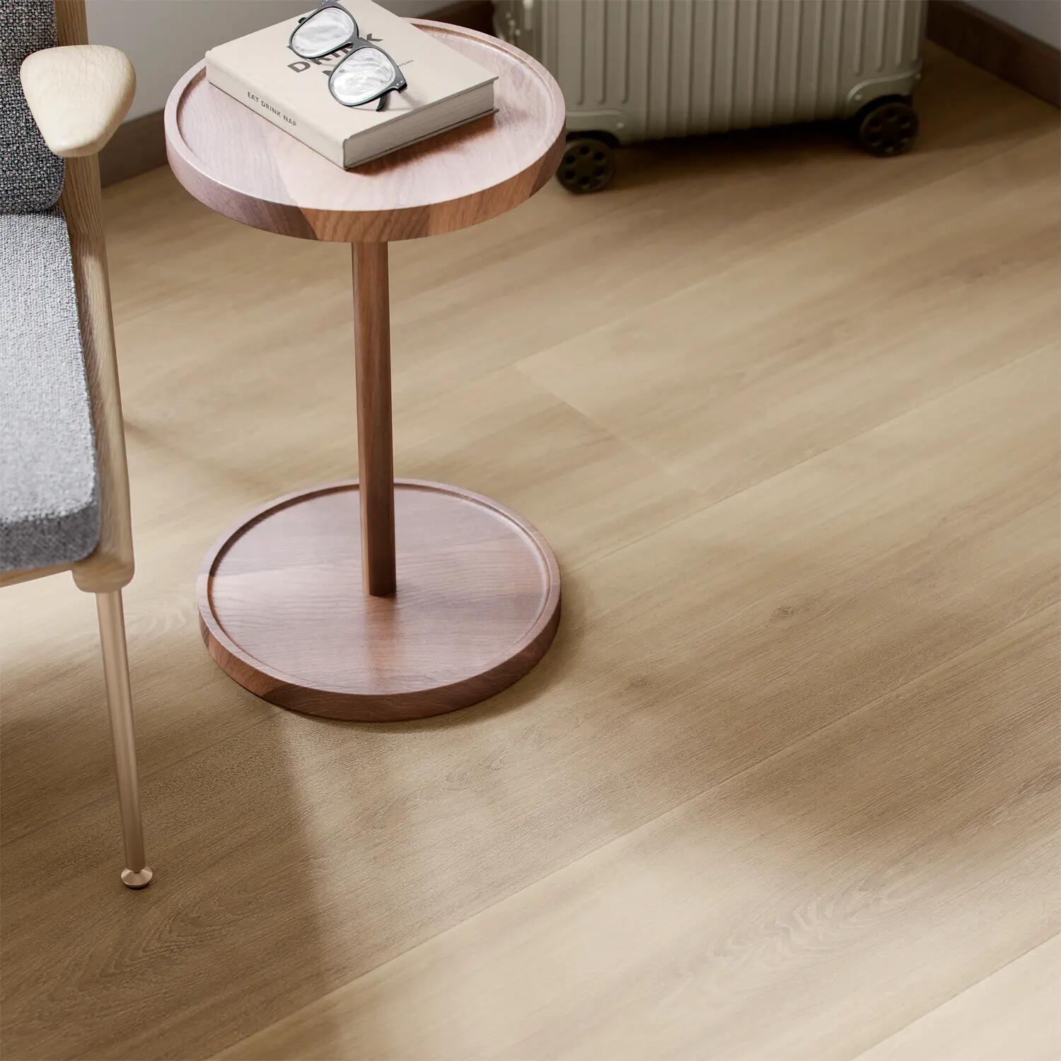 BerryAlloc Katla Natural Honey medium beige high pressure flooring in a living room