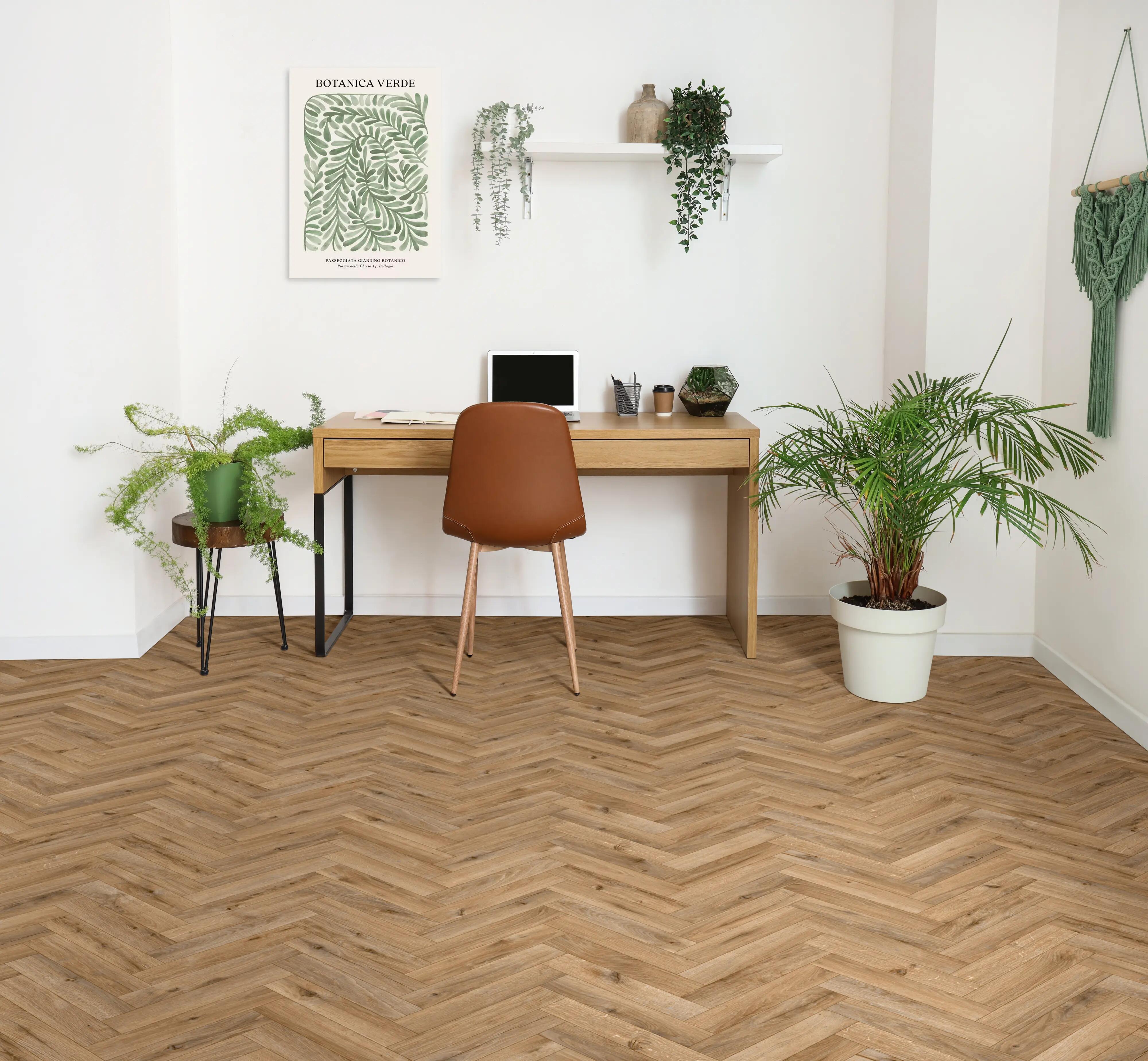 Beauflor-Vinyl rolls-Oak Herringbone