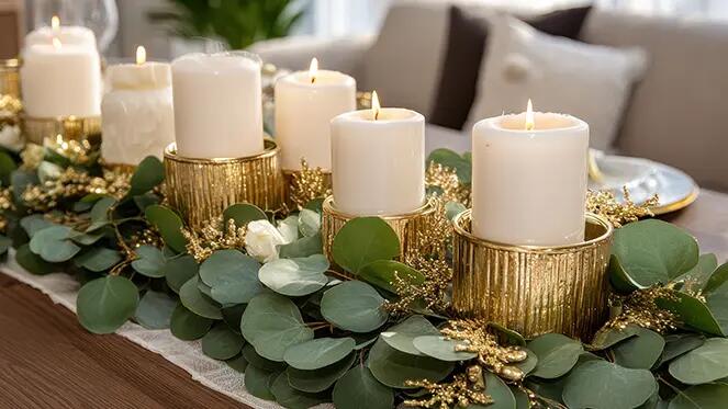 Editorial images, Modern holiday living room, Elegant Christmas tablescape, Minimalist holiday tree in a contemporary home